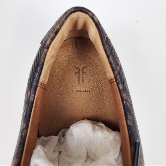 Frye Snake Embossed Leather Lace Sneaker NWT - Picture 6 of 7